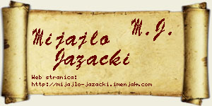 Mijajlo Jazački vizit kartica